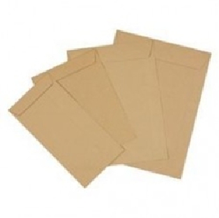 Brown Paper Envelopes, 70 Gsm, 12" X 10", 50 Pc/Pk