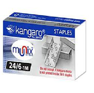 Stapler Pins Kangaro Medium Size pin No.24/6 1000 Pins Per Pkt