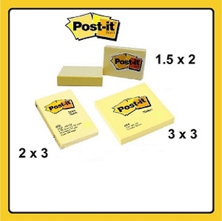 POST IT PAD 3" X 3"