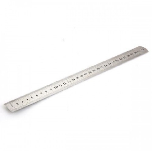 STAINLESS STEEL SCALE, 12 INCH