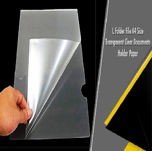 L FOLDER-A4 SIZE TRANSPARENT COLOR (PACK OF 20) OR SIMILAR