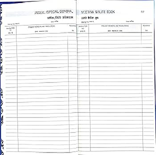 Minute Book, 168 pages, 8.5 x 11 inch