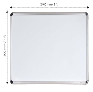 Fortunate Non-Magnetic Whiteboard 4' x 8'