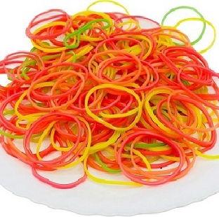 Nylon Rubber Bands, 500 gms 4"