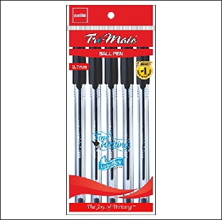 CELLO TRI-MATE BALL PEN BLUE 5 PCS