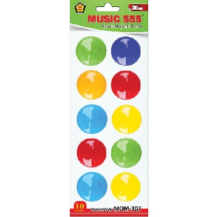 Magnetic Buttons;Round Shape;Dia. 30 mm;Assorted,6 Pcs/pack