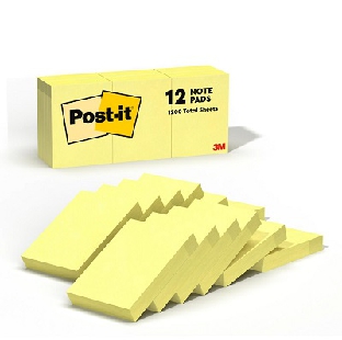 POST IT PAD YELLOW 1.5" x 2"