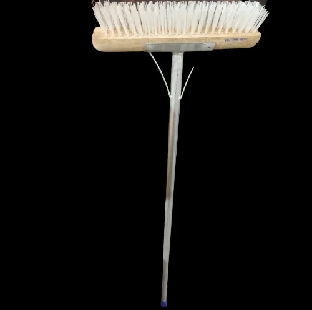 ROAD BRUSH 12" NYLON BRISTLES WITH 5FT WOODEN HANDLE
