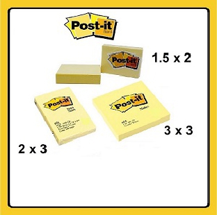 POST IT PAD 1.5" X 2"