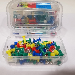BOARD PIN PLASTIC COLOUR PACK OF 35