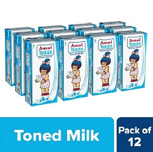 Amul Milk Tretra Pack Of 12 Pkts