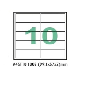 STICKER LABEL A4 10 UPS 100 SHEET
