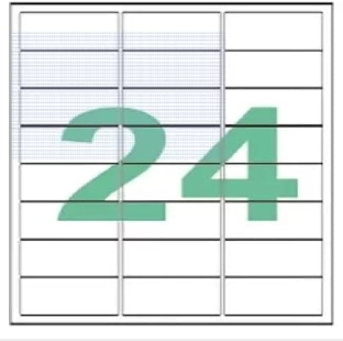 STICKER LABEL A4 24 UPS 100 SHEET