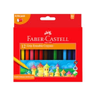 Faber castell plastic crayons 12 shades (Multicolor)