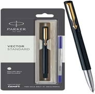 Parker Vector Standard Gold Trim Roller Pen