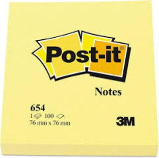 3M POST IT PAD 3" X 3" PER PKT 6 PC