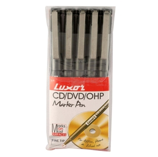LUXOR CD/DVD MARKER PACK OF 5