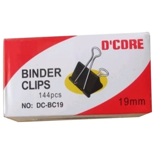 Binder Clip 19Mm KENT/GOLDLEAF/D' CORE  12 PC