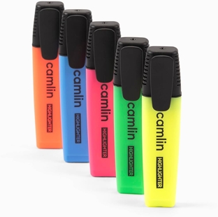 Camlin Highlighter (Assorted) - (Pack of 5)