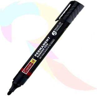 Camlin Permanent Marker (Black) - (Pack of 10)