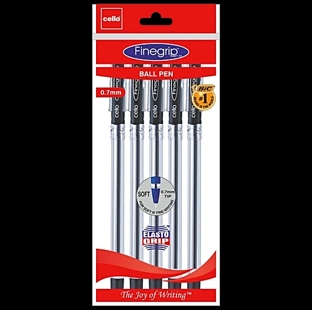 Cello Finegrip Ball Pen (Black) - 5 pcs. (Pack)