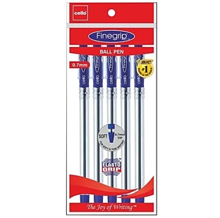 Cello Finegrip Ball Pen (Blue) - 5 pcs. (Pack)
