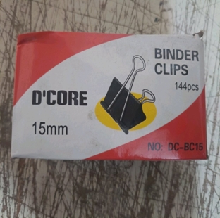 Dash Binder Clips (15 mm) - 12 pcs. (Unit)