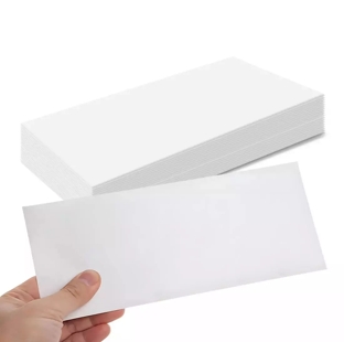 Dash Paper Envelope (9" x 4", White) - 100 pcs. (Pack)
