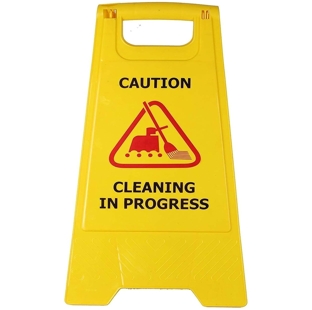 Dash Plastic Caution Cleaning in Progress Sign Board - (Unit)