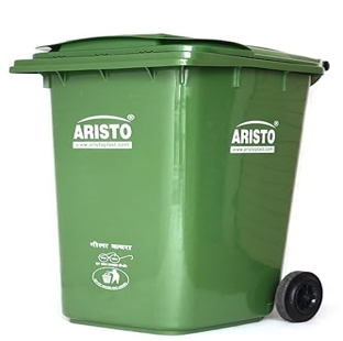 Aristo Dustbin Wheel With Lid Assorted Colors 240 Ltr - (Unit)