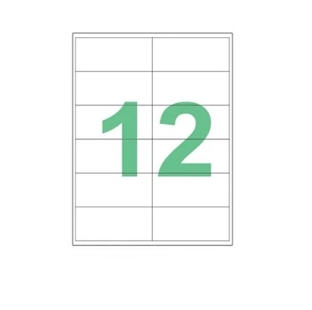 STICKER LABEL A4 12 UPS 100 SHEET