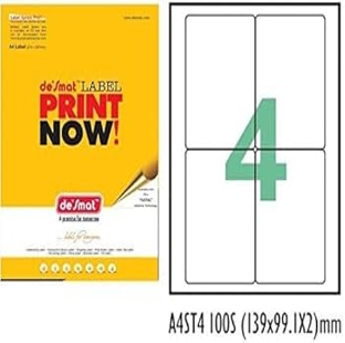 STICKER LABEL A4 4 UPS 100 SHEET