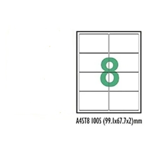 STICKER LABEL A4 8 UPS 100 SHEET