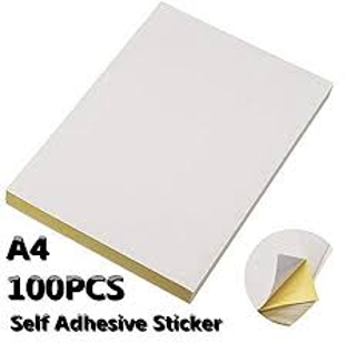 Sticker Lables-A/4 Size (1 Label per Sheet) 100 Sheets