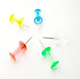 Soft Board Pins (Regional Make) (12 Packs of 10 Pins Each)